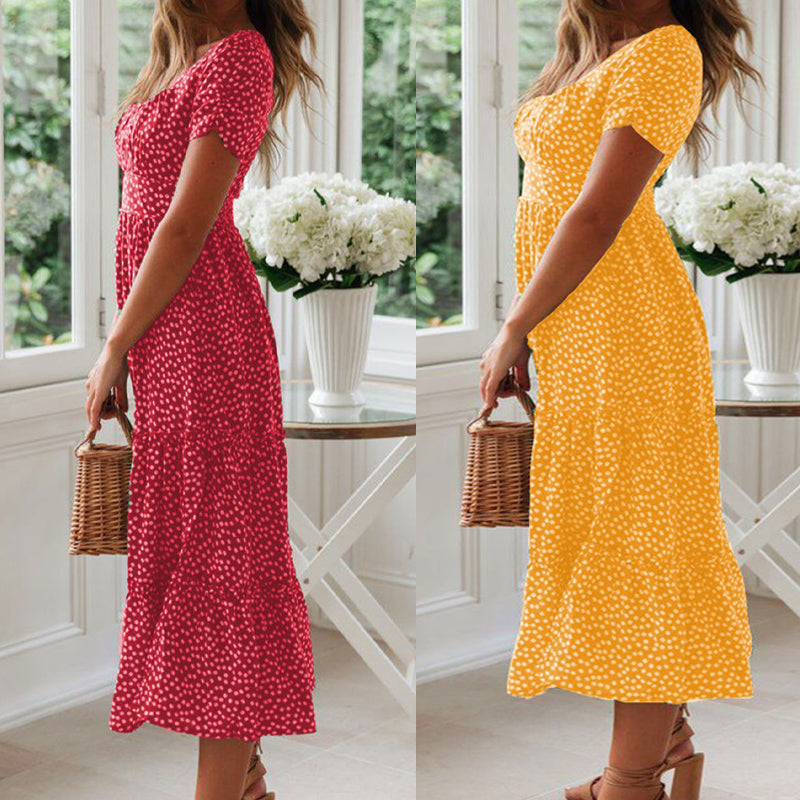 EP | Robe longue à manches bouffantes et motif floral