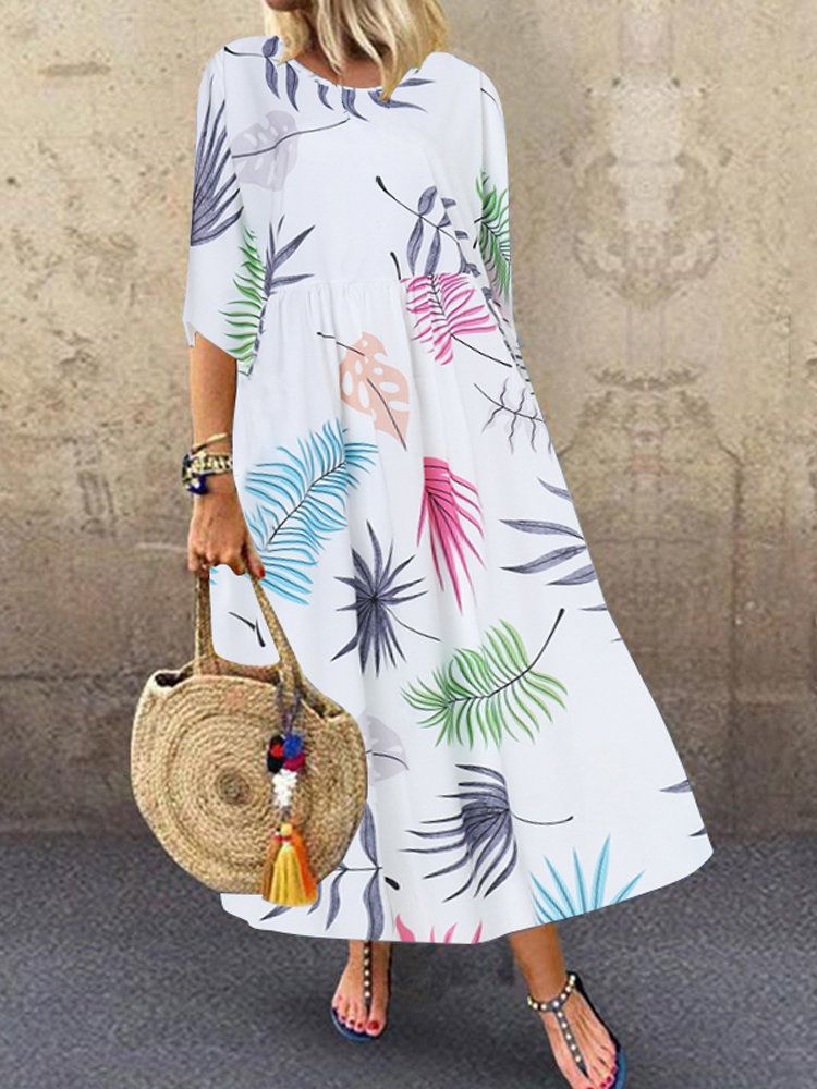 EP | Maxi-robe imprimée polyvalente à demi-manches
