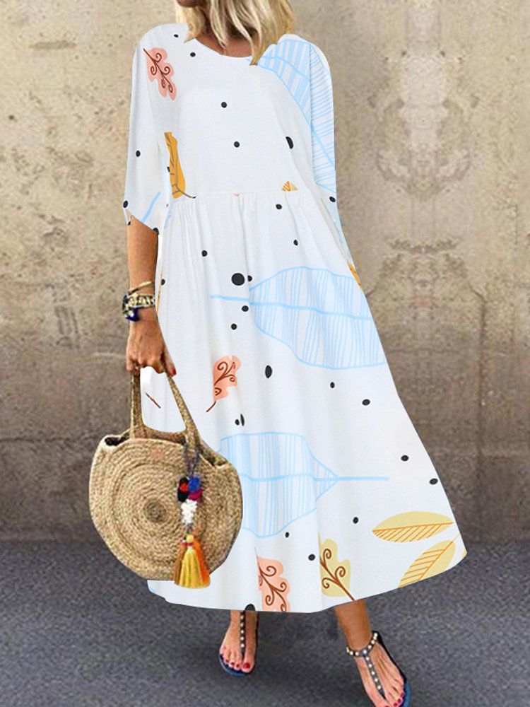 EP | Maxi-robe imprimée polyvalente à demi-manches