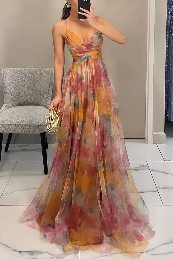 EP | Maxi-robe élégante pour femmes avec impression de fleurs