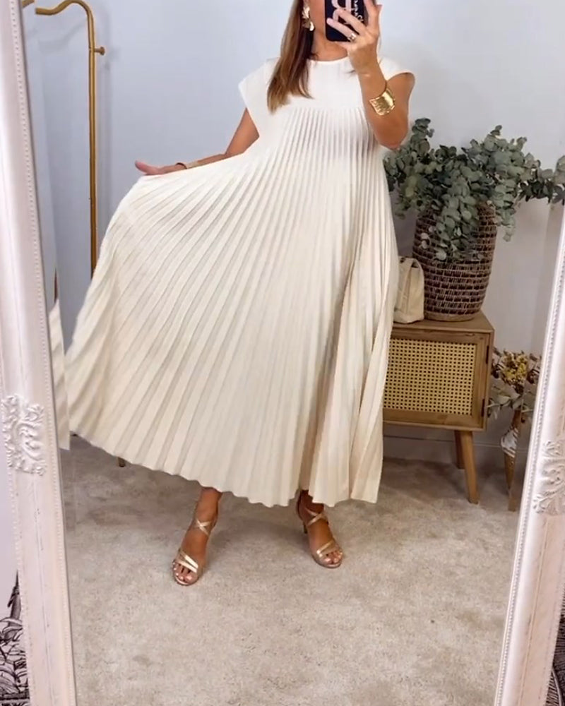 EP | Robe maxi plissée élégante