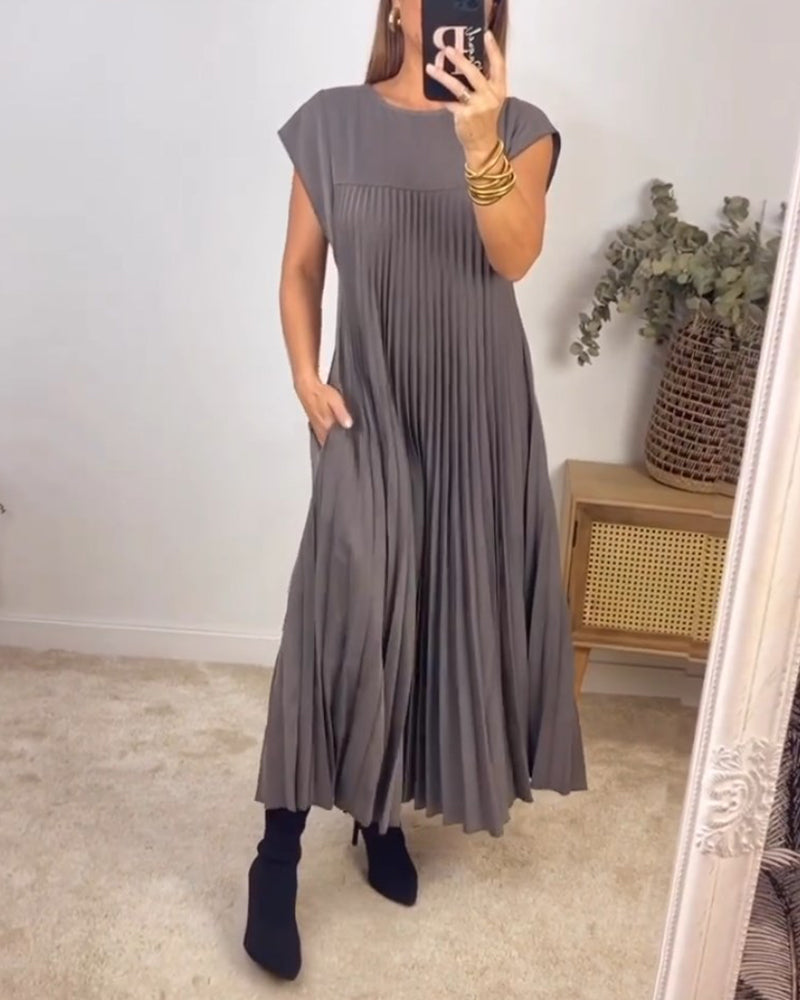 EP | Robe maxi plissée élégante