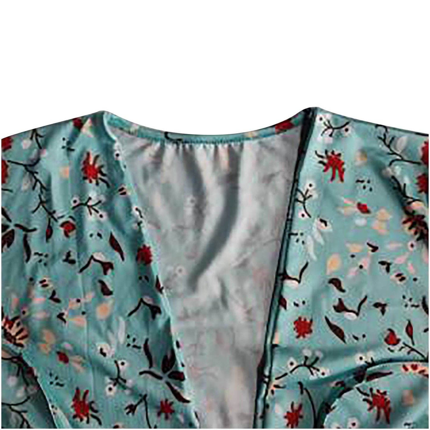 EP | Mode d'impression florale Cravate Wrap Mini Robe