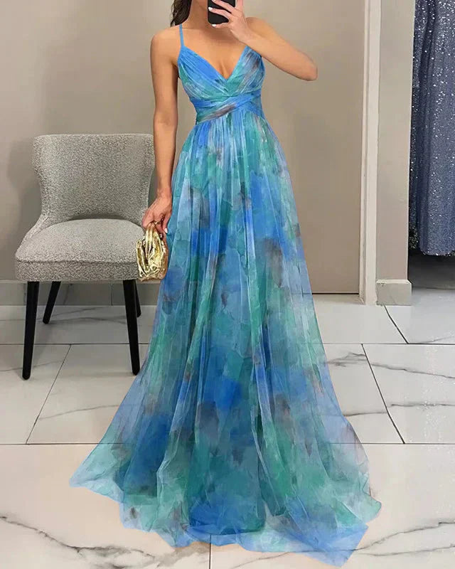 EP | Maxi-robe élégante pour femmes avec impression de fleurs