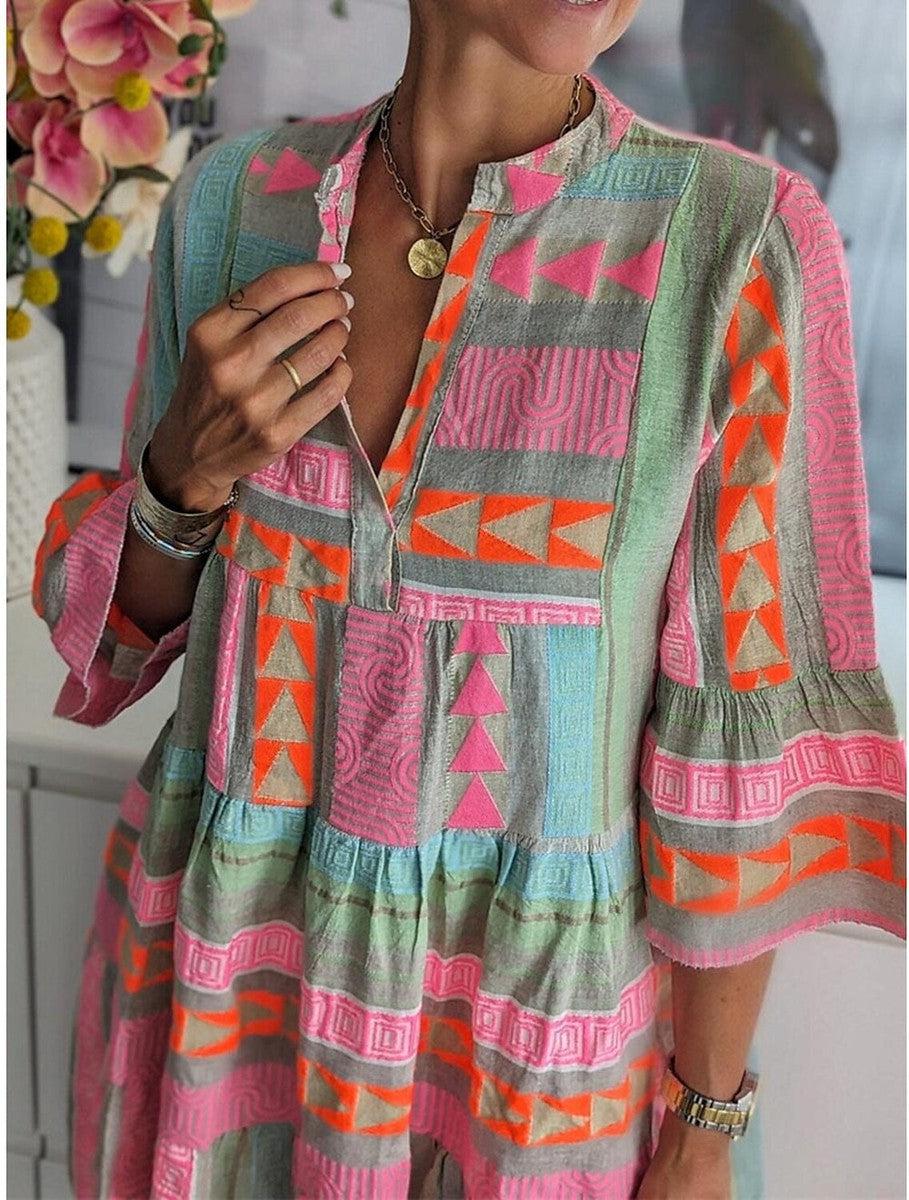 ND | Robe imprimée avec décolleté en V