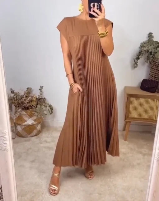 EP | Robe maxi plissée élégante