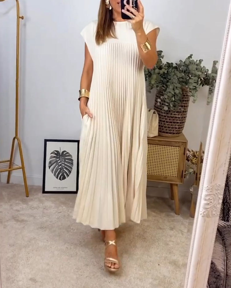 EP | Robe maxi plissée élégante
