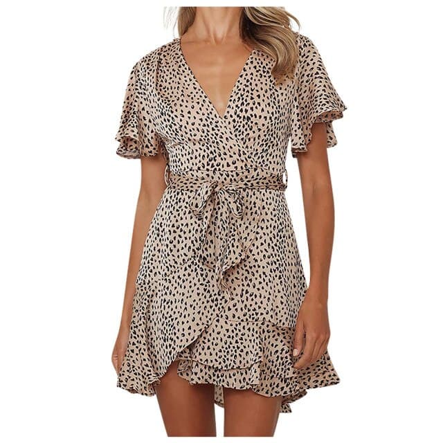 EP | Mini-robe vintage courte à manches papillon