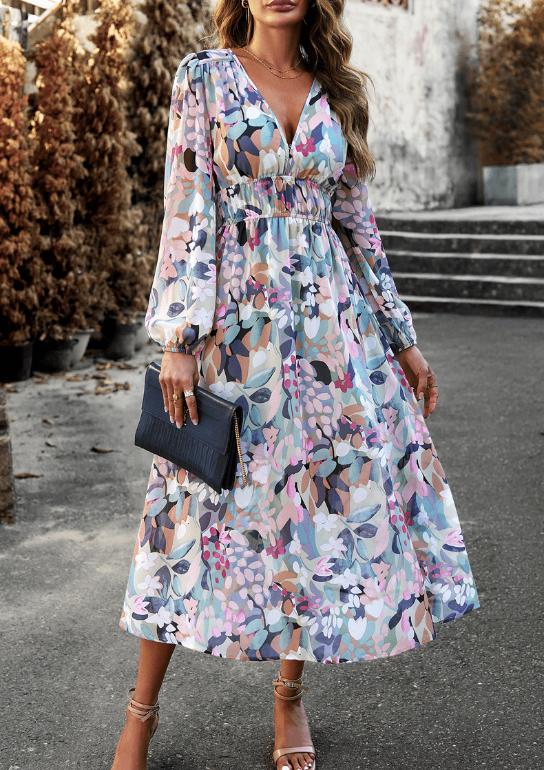 EP | robe longue élégante pour femme avec taille froncée