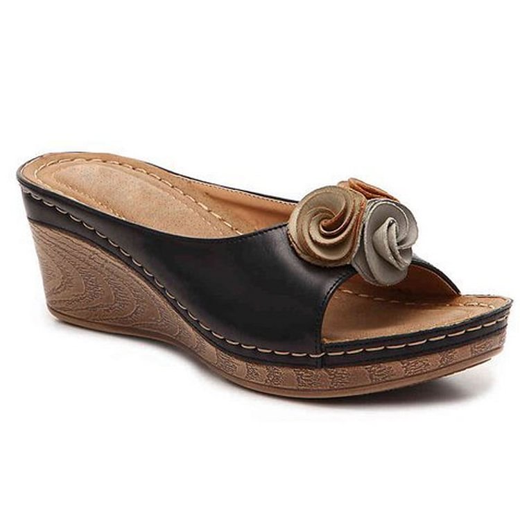 EP | | Sandales à fleurs confortables en cuir