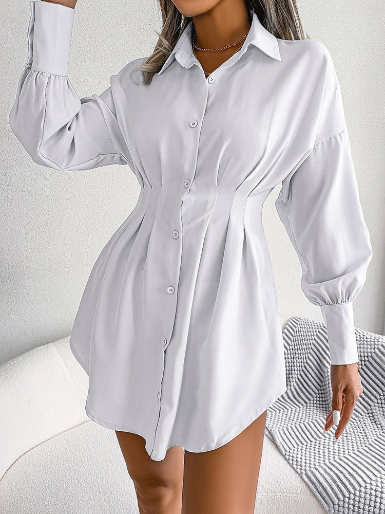 EP | manches lanterne Mini-robe asymétrique avec taille