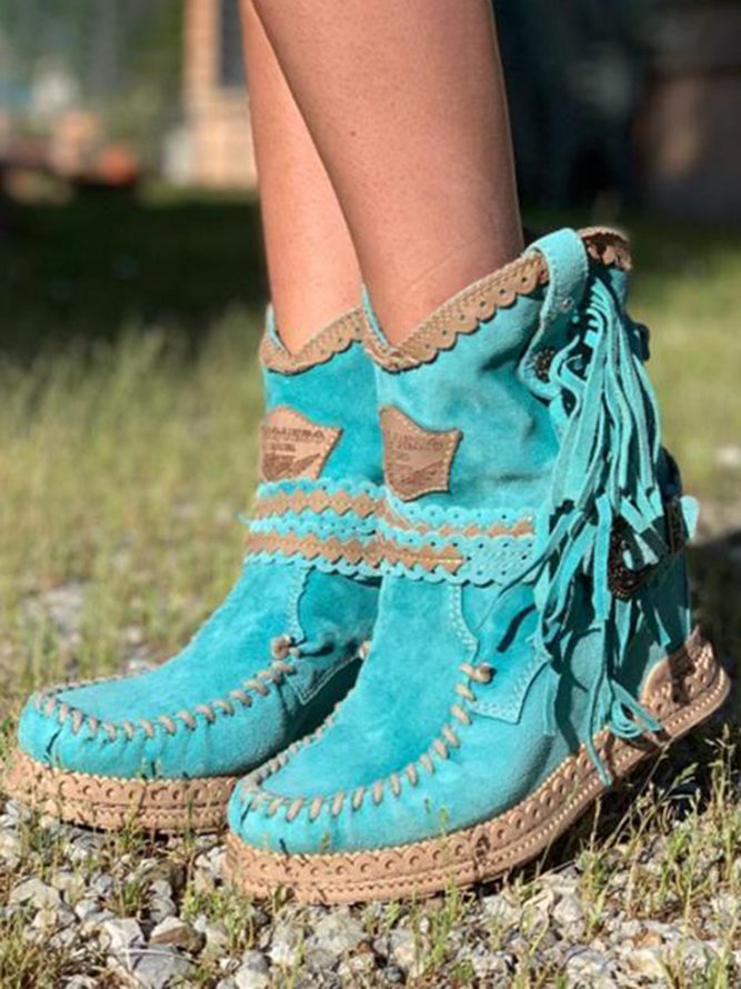 ND | Bottes western à franges boho