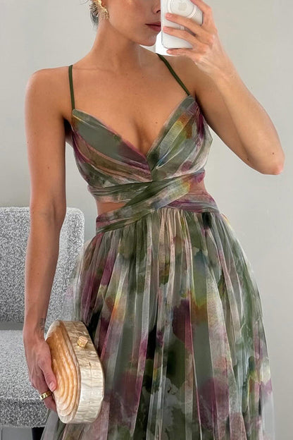 EP | Maxi-robe élégante pour femmes avec impression de fleurs