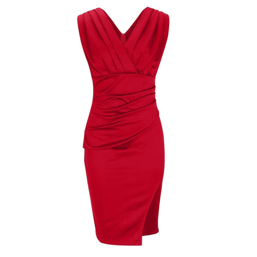 EP | Robe midi moulante avec décolleté en V pour un look élégant
