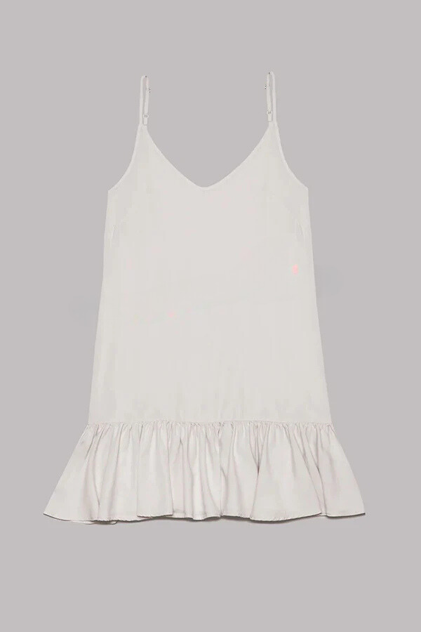 EP | Mélange de coton et de lin Mini-robe fluide en ligne A