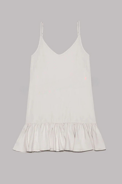 EP | Mélange de coton et de lin Mini-robe fluide en ligne A