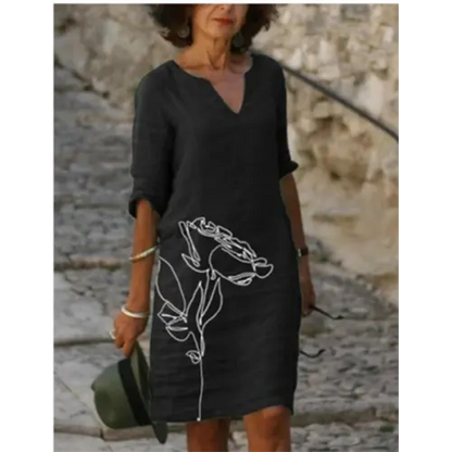 EP | Mini robe à motif floral et décolleté en V pour femme