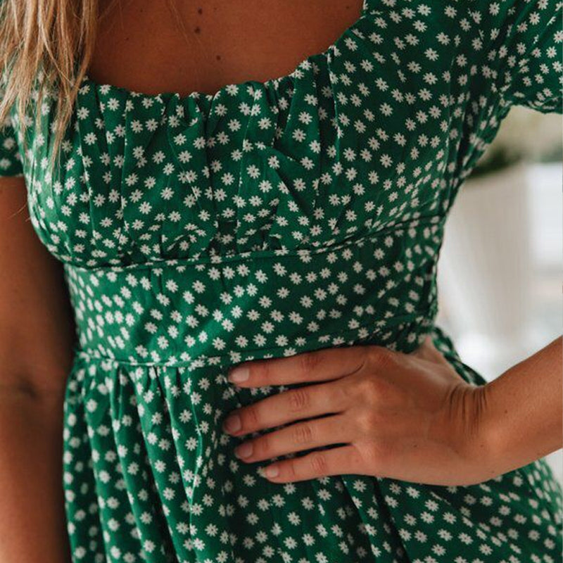 EP | Robe longue à manches bouffantes et motif floral