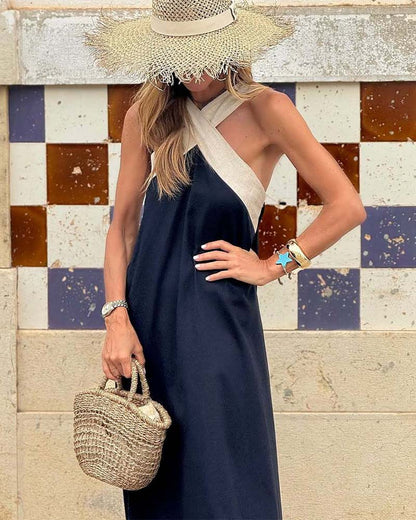 EP | Maxi robe élégante à col croisé pour les occasions spéciales