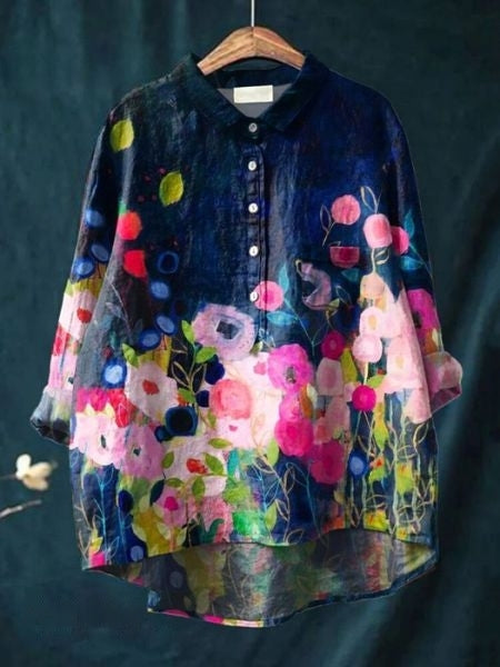 ND | Blouse à fleurs élégante et polyvalente