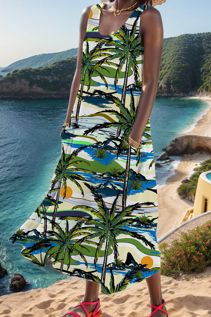 EP | Casual Print Basic U cou robe gilet robes