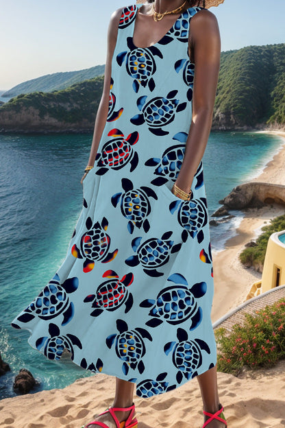 EP | Casual Print Basic U cou robe gilet robes