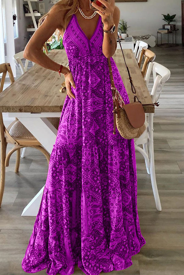 EP | Robe maxi imprimée bohème