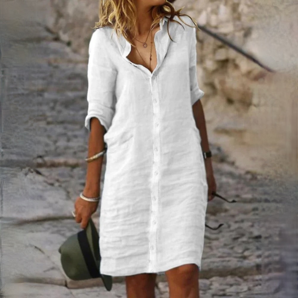 ND | Lockeres Hemdkleid mit Reversknopf