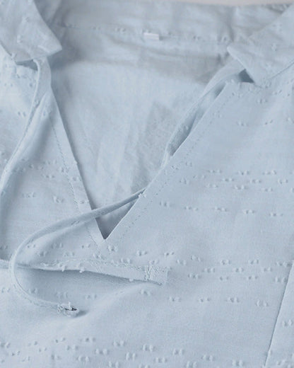 ND | mini-robe en ligne A avec décolleté en V, manches 3/4 et poches