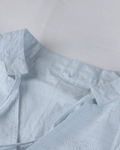 ND | mini-robe en ligne A avec décolleté en V, manches 3/4 et poches