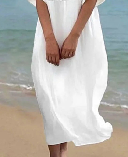 EP | Robe maxi unie à manches courtes Baggy