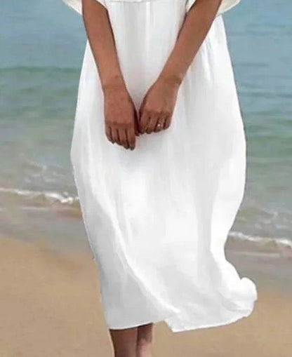 EP | Robe maxi unie à manches courtes Baggy