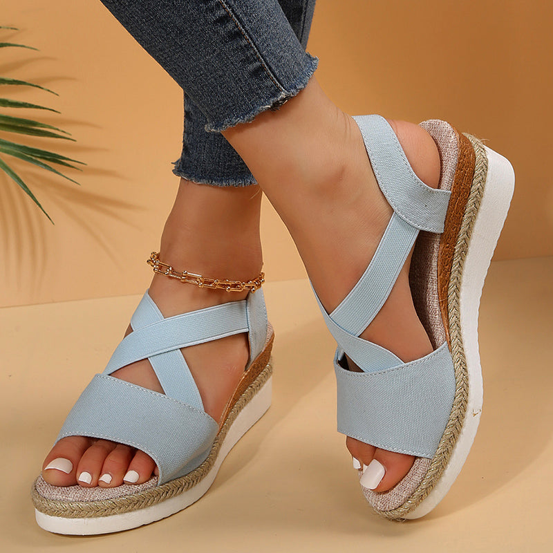 EP | sandales à talons croisés Plateau Gladiateur
