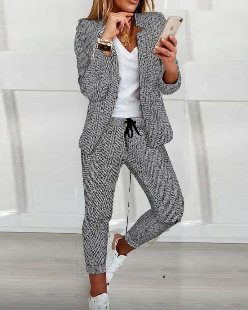 ND | Ensemble blazer deux pièces chic