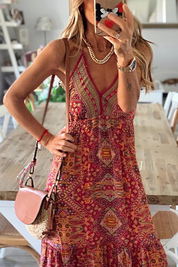 EP | Robe maxi imprimée bohème