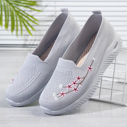 EP | Day 49% OFF-Women's Knitted Broderie Casual Walking Sneakers