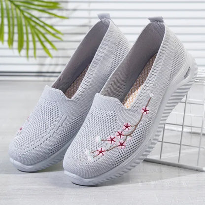 EP | Day 49% OFF-Women's Knitted Broderie Casual Walking Sneakers