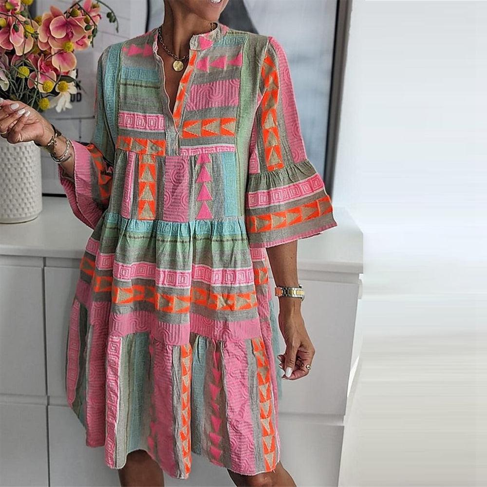ND | Robe imprimée avec décolleté en V