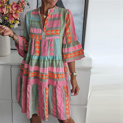 ND | Robe imprimée avec décolleté en V