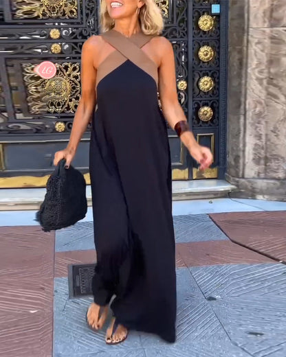 EP | Maxi robe élégante à col croisé pour les occasions spéciales