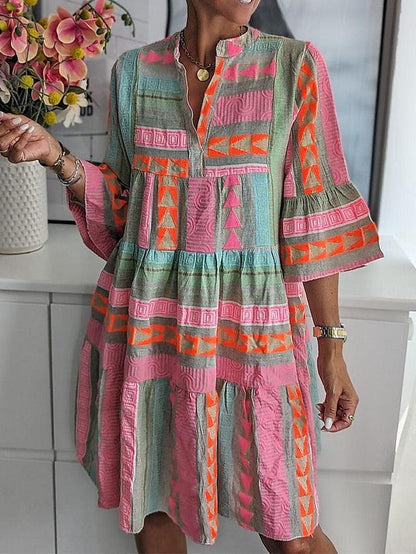 ND | Robe imprimée avec décolleté en V