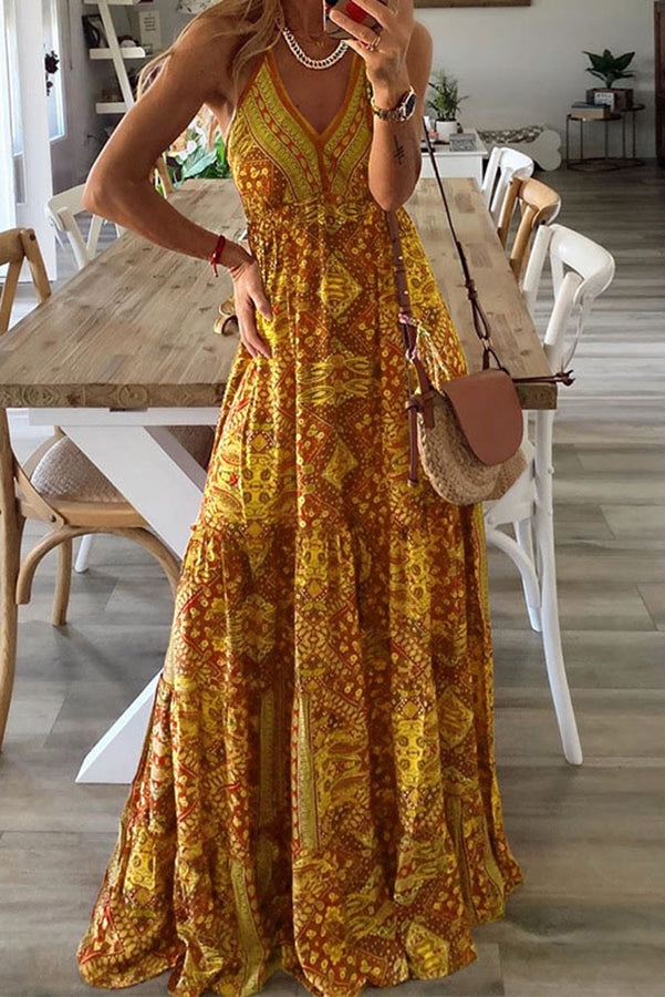 EP | Robe maxi imprimée bohème