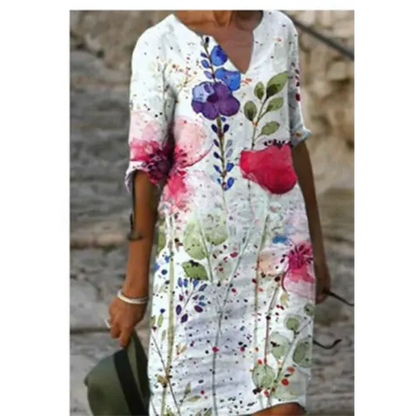 EP | Mini robe à motif floral et décolleté en V pour femme
