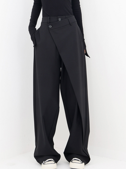 ND | Pantalon asymétrique tendance à jambe large