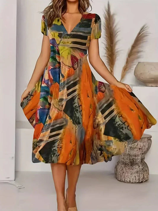 EP | Robe d'été bohème avec décolleté en V