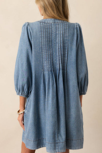 EP | Fate Would Have It Denim Fantaisie Pochette A-Line Mini-robe