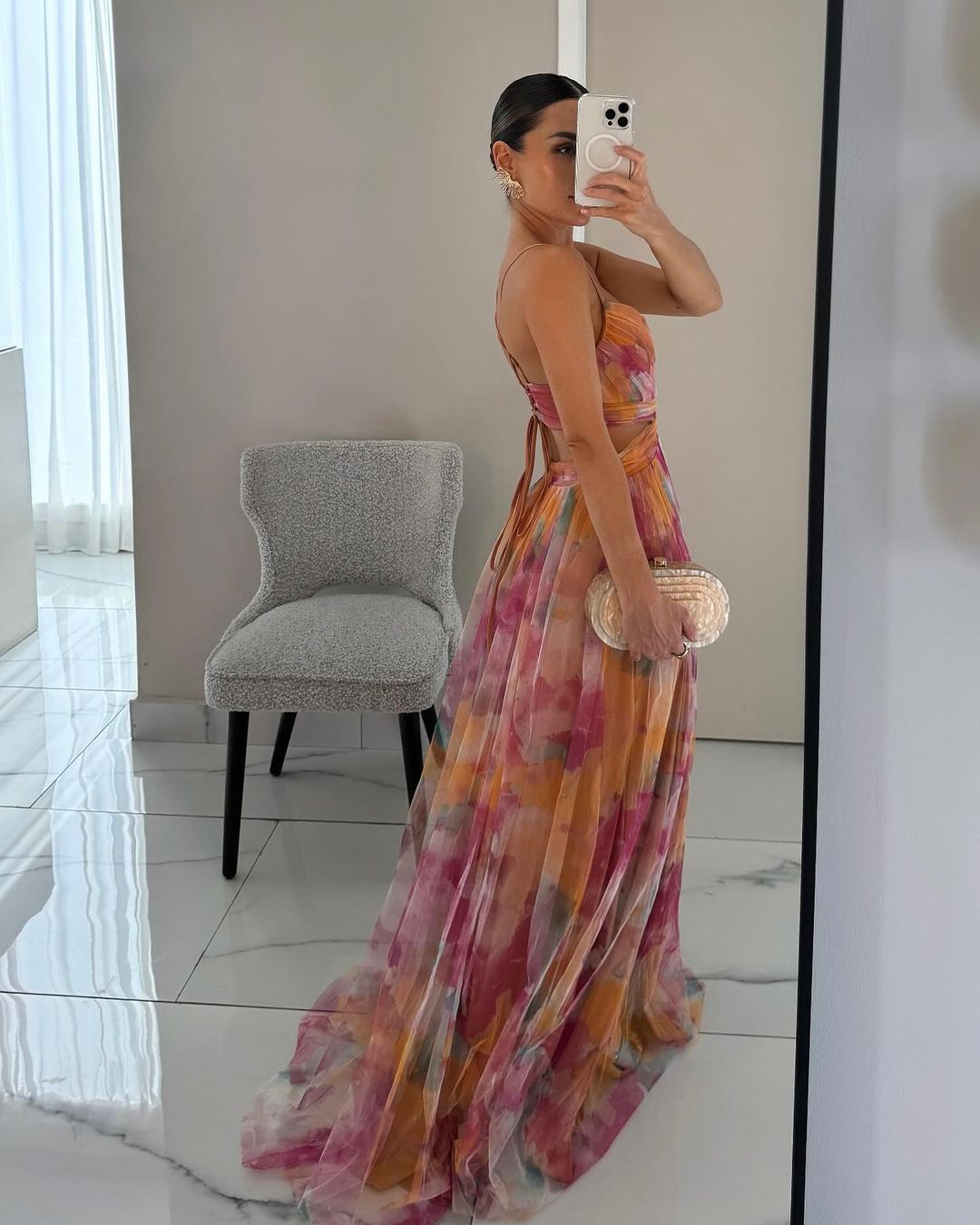 EP | Maxi-robe élégante pour femmes avec impression de fleurs