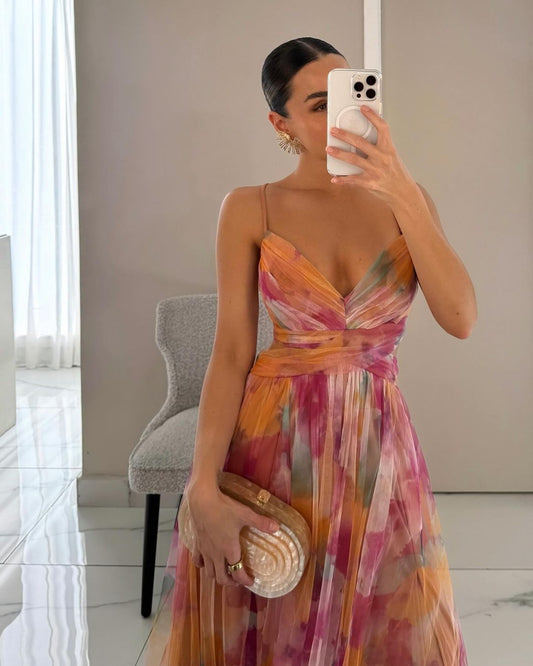 EP | Maxi-robe élégante pour femmes avec impression de fleurs