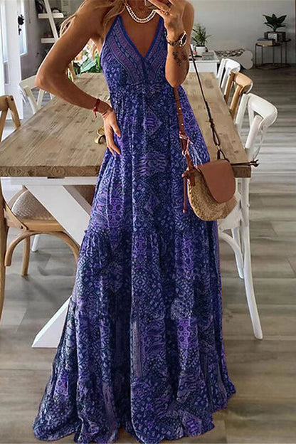 EP | Robe maxi imprimée bohème