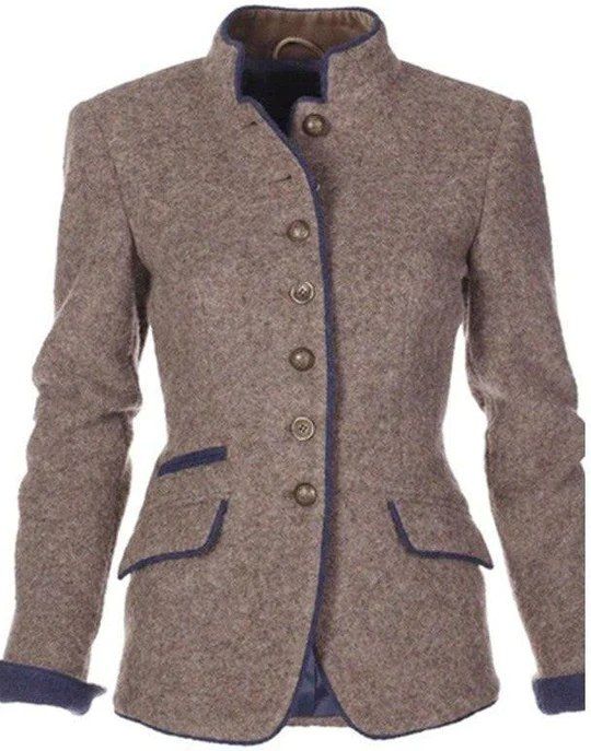 ND | Veste de costume sur mesure élégante à col montant
